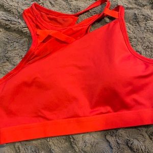 Red Nike sports bra